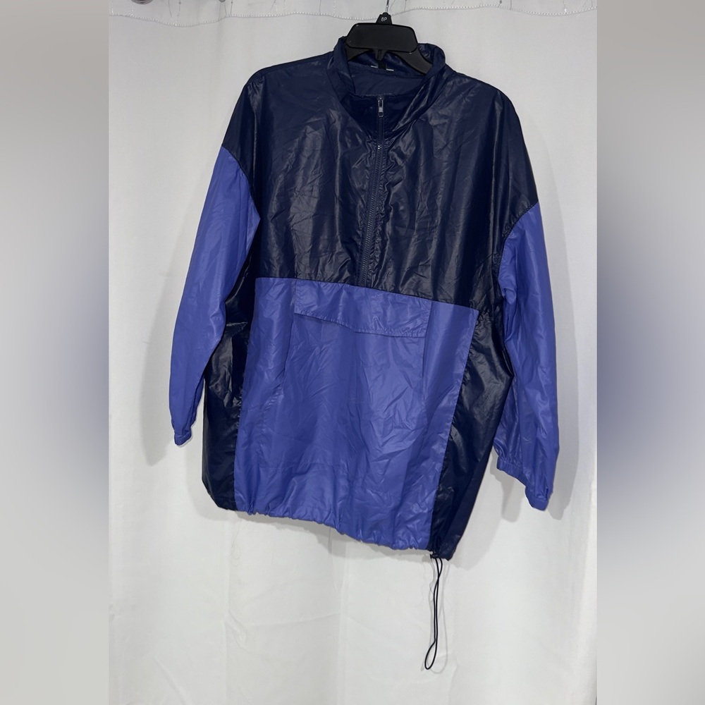 Fashion Nova Navy and Purple Windbreaker Jacket